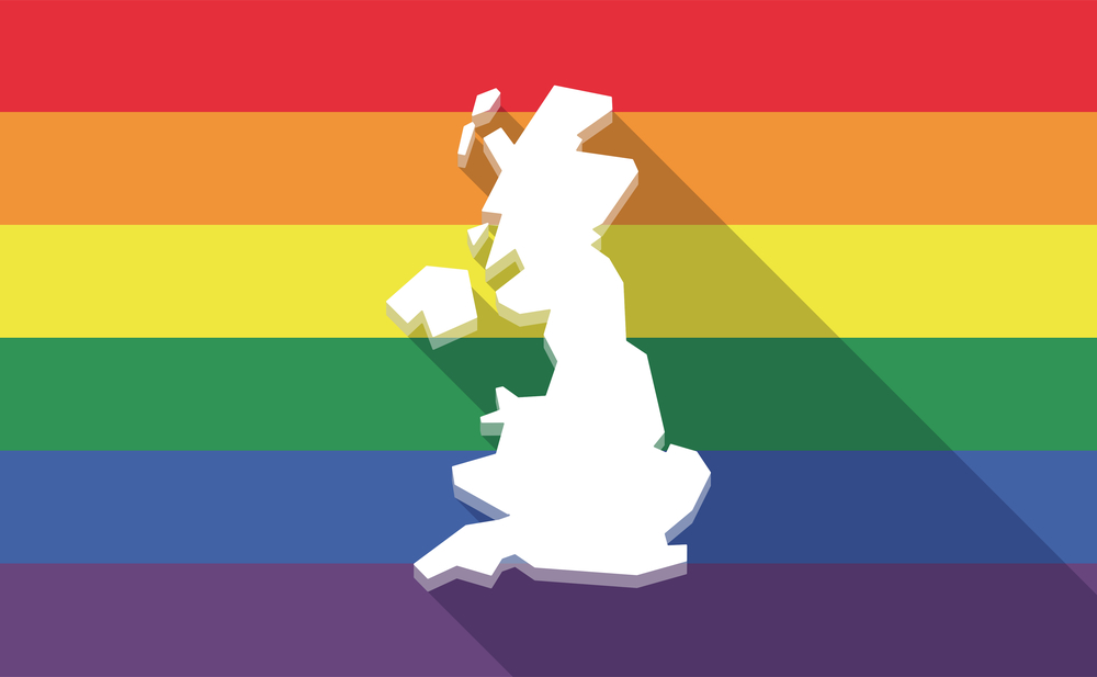 LGBT Flag with UK on it